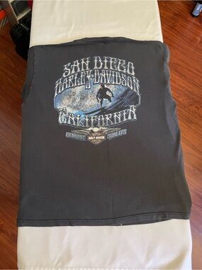 Harley-Davidson Black San Diego California Surf Graphic Tank - Men’s Large